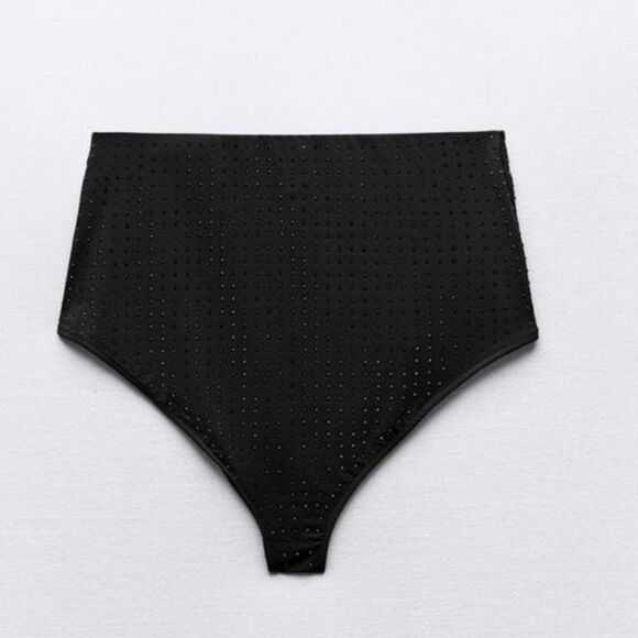 Zara High-Waisted Rhinestone Studded Briefs - Picture 7 of 13